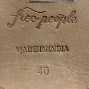 Free People Butterfly Effect Velvet Faux Fur Mule Slides Size 40